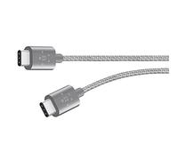 Belkin F2CU041bt06-GRY - Cable Premium de USB-C a USB-C de Carga y sincronización (para Smartphones y tabletas, 1.8 m, Compatible con Samsung Galaxy S9/S9+ y iPad Pro) Gris metálico