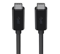Belkin F2CU049bt2M-BLK - Cable USB 3.0 de USB-C macho a USB-C macho (5 Gbps, 4K, 100 W, 2 M) color negro (Certificación USB-IF)