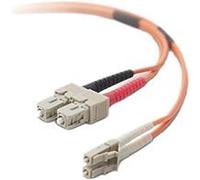 Belkin F2F202L7 - Cable de Fibra óptica dúplex (5 m, Conectores LC/SC, 62.5/125, OM1), Naranja