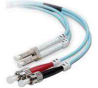 Belkin F2F402L0 - Cable de Fibra óptica dúplex (5 m, Conectores LC/ST, 50/125, OM3, 10 GB), Azul
