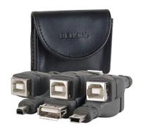 Belkin F3U149tt - Kit adaptador USB 3 en 1 con bolsa de almacenamiento - Convierte el cable USB B (M) a conexión Mini-B (M) o USB A (F)