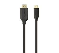 Belkin F3Y027bf3M-P - Cable Mini HDMI de Alta Velocidad con Ethernet, Color Negro
