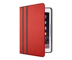 Belkin F7N320btC04 - Funda Twin Stripe Universal para Tablets 10” (Compatible con iPad 2017, iPad Air 1/2 y Samsung Tab 4, S, A, E), Rojo