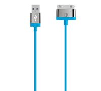 Belkin F8J041cw2m-BLU - Cable de carga y sincronización Mixit de 30 pines a USB 2.0 para iPad 1/2, iPhone 4/4s, azul