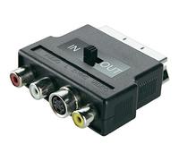 Belkin F8V3017CP - Adaptador para equipos de imagen y sonido (RCA + S-Video/Euroconector), negro