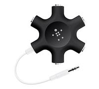 Belkin F8Z274BTBLK - Distribuidor para Auriculares para smartphones/mp3/tabletas, 5 x Jacks de 3.5 mm, Negro