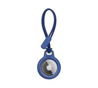 Belkin Funda AirTag con Correa, Llavero AirTag Resistente a los Arañazos, Banda para Aro de Llavero, Frontal Abierto y Bordes Elevados, Cubierta, Localizador de Llaves, Mascotas y Maletas, Azul