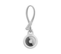 Belkin Funda AirTag con Correa, Llavero AirTag Resistente a los Arañazos, Banda para Aro de Llavero, Frontal Abierto y Bordes Elevados, Cubierta, Localizador de Llaves, Mascotas y Maletas, Blanco