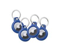 Belkin Funda AirTag con Llavero, Funda Protectora Segura para AirTag con Accesorio de Resistencia a los arañazos (Paquete de 4), Color Azul