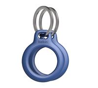 Belkin funda para AirTag con llavero protector Secure Holder para Air Tag con borde realzado antiarañazos , paquete de 2, azul, Normal