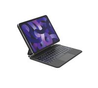 Belkin Funda para teclado Pro iPad con soporte magnético, teclado Bluetooth retroiluminado, controles multigestos, almacenamiento de lápiz Apple, funda de cuero, QWERTY, teclas multimedia para iPad