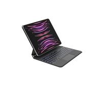 Belkin - Funda para teclado Pro iPad con soporte magnético, teclado Bluetooth retroiluminado, controles multigesto, almacenamiento Apple Pencil de piel, QWERTY, teclas multimedia para iPad M4 Pro 13"