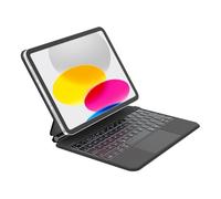 Belkin Funda para teclado Pro iPad de 10ª generación con soporte magnético, teclado Bluetooth retroiluminado, controles multigestos, almacenamiento magnético de Apple Pencil, QWERTY, teclas multimedia