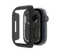 Belkin funda ScreenForce para Apple Watch de 40 mm, 41 mm, Serie 8, SE, 7, 6, 5 y 4 con borde realzado y protector de pantalla TemperedGlass integrado, antiarañazos e instalación fácil - negro