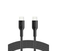 Belkin Gaming Cable USB-C a USB-C de 2m (60 W), Cable trenzado de carga, Carga Rápida para Nintendo Swith 2, iPhone 16, iPhone 15, iPad, MacBook Air, Chromebook y Samsung Galaxy S25 Ultra - Negro