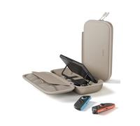 Belkin Gaming Funda para Nintendo Switch 2 con Batería Externa extraíble de 10000mAh, pantalla LCD, carga rápida 20W para Nintendo Switch 2, compartimentos para AirTag y juegos físicos Beige