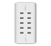 Belkin Hub USB 2.0 Rockstar 10 Puertos Carga Simultánea Blanco 120W