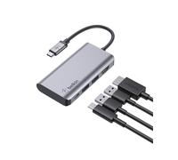 Belkin Hub USB C, base adaptador multipuerto 4 en 1, Aluminio, 4 in 1