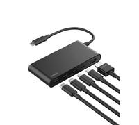 Belkin Hub USB C, concentrador de 5 Puertos con Pantalla HDMI 4K a 60 Hz, Entrega de energía de 100 W, Transferencia de Datos rápida de 10 Gbps, Adaptador multipuerto USB C, Compatible con MacBook