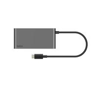 Belkin Hub USB C de 5 Puertos con 1 HDMI 4K a 60 Hz, Power Delivery a 100W, Transferencias de 5 Gbps, Adaptador USB C Multipuerto, MacBook, iPad Pro, Chromebook y Otros, HDMI 2.0 - Gris