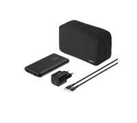 Belkin Kit de Accesorios de Carga portátil 4 en 1, Batería Externa de 10 000 mAh, Cargador USB-C de 25 W, Cable USB-C de 60 W y Estuche de Transporte, Carga rápida, Diseño Compacto para Viajar