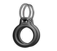 Belkin Llavero AirTag (2 unidades), Funda AirTag Resistente a los Arañazos con Frontal Abierto, Bordes Elevados, Cobertura, Cubierta, Localizador de Llaves, Mascotas, Maletas, Mochila y Otros, Negro