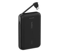 Belkin BoostCharge batería Externa de 10 000 mAh, Power Bank portátil con Cable Integrado PD (20 W), Carga rápida por USB-C Power Delivery 10K, Cargador móvil, iPhone 16, iPad Pro, Galaxy S24 y Otros