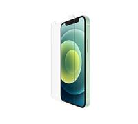 Belkin Protector de pantalla antimicrobiano UltraGlass para iPhone 12 Mini (protección total, reduce hasta en un 99% el crecimiento bacteriano), transparente