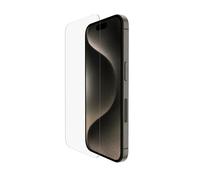 Belkin protector de pantalla con revestimiento ScreenForce UltraGlass 2 para iPhone 14 Pro, antiarañazos, grado 9H de dureza, bandeja de alineación fácil, sin burbujas, ultrafino, cobertura total