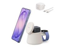 Belkin Qi2.2 - Estación de carga inalámbrica magnética de 25 W, cargador Samsung 3 en 1