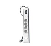 Regleta Belkin BSV401CA2M 4 Tomas Protección Pararrayos 2 Puertos USB 2 m