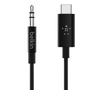 Belkin RockStar 3,5mm Aud./USB-C Cable 0,9m black F7U079bt03-BLK