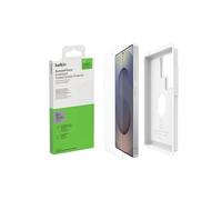 Belkin ScreenForce InvisiGlass Protector de pantalla para Galaxy S25 Ultra con revestimiento antimicrobiano, antimpactos y antiarañazos, bandeja de alineación fácil, sin burbujas - Vidrio Reciclado