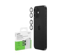 Belkin ScreenForce TemperedGlass Protector de lente de cámara para iPhone 17, 16 y 16 Plus, compatible con fundas, cobertura de vidrio templado para lente, accesorio de Apple iPhone (2 unidades)