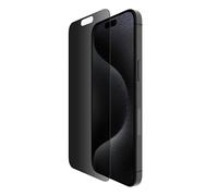 Belkin ScreenForce TemperedGlass - Protector de pantalla para iPhone 15 Pro Max (protector de pantalla antimicrobiano, fino y resistente a los arañazos, incluye funda de posicionamiento para