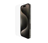Belkin ScreenForce TemperedGlass protector de pantalla para iPhone 16 Pro, claridad y nitidez cristalinas, antiarañazos, ultrafino, aplicación sin burbujas, cristal templado para iPhone 16 Pro