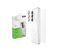 Belkin ScreenForce Titan Paquete de Protección 3 en 1 para Samsung Galaxy S26+, Protector de Pantalla Antirasguños, Funda Antigolpes y Protector Antirreflejos para Lentes de Cámara