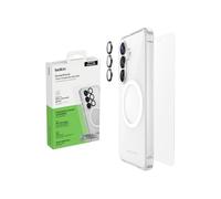 Belkin ScreenForce Titan Paquete de Protección 3 en 1 para Samsung Galaxy S26, Protector de Pantalla Antirasguños, Funda Antigolpes y Protector Antirreflejos para Lentes de Cámara