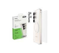 Belkin ScreenForce Titan Paquete de Protección 3 en 1 para Samsung Galaxy S26 Ultra, Protector de Pantalla Antirasguños, Funda Antigolpes y Protector Antirreflejos para Lentes de Cámara