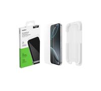 Belkin ScreenForce UltraGlass 2 Protector Pantalla iPhone 17 Pro Max, Película Protectora Frente a Impactos y Arañazos con Bandeja de Alineación Fácil para Instalación Sin Burbujas, Cristal Reciclado