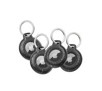 Belkin Secure Holder Funda Impermeable con Llavero para AirTag, Cubierta Resistente y antiarañazos, Accesorio Protector con Anillo para Llaves, Mascotas, Mochilas, Maletas y Otros, Negro (4 Unidades)