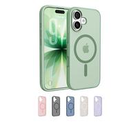 Belkin SheerForce Grip Funda iPhone 17 Compatible con MagSafe, Diseño Ultrafino, Bandas Laterales Antideslizamiento, Carcasa Magnética, Transparente y Resistente a los Golpes para iPhone - Verde