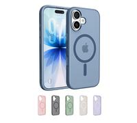 Belkin SheerForce Grip Funda iPhone 17 Compatible con MagSafe, Diseño Ultrafino, Bandas Laterales Antideslizamiento, Carcasa Magnética, Transparente y Resistente a los Golpes para iPhone - Azul