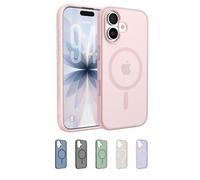 Belkin SheerForce Grip Funda iPhone 17 Compatible con MagSafe, Diseño Ultrafino, Bandas Laterales Antideslizamiento, Carcasa Magnética, Transparente y Resistente a los Golpes para iPhone - Rosa
