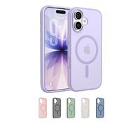 Belkin SheerForce Grip Funda iPhone 17 Compatible con MagSafe, Diseño Ultrafino, Bandas Laterales Antideslizamiento, Carcasa Magnética, Transparente y Resistente a los Golpes para iPhone - Lila