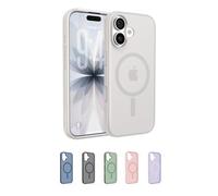 Belkin SheerForce Grip Funda iPhone 17 Compatible con MagSafe, Diseño Ultrafino, Bandas Laterales Antideslizamiento, Carcasa Magnética, Transparente y Resistente a los Golpes para iPhone - Arena