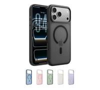 Belkin SheerForce Grip Funda iPhone 17 Pro Compatible con MagSafe, Diseño Ultrafino, Bandas Laterales Antideslizamiento, Carcasa Magnética, Transparente y Resistente a los Golpes para iPhone - Negro