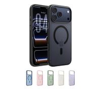 Belkin SheerForce Grip Funda iPhone 17 Pro MAX Compatible con MagSafe, Ultrafina, Bandas Laterales Antideslizamiento, Carcasa Magnética, Transparente y Resistente a los Golpes para iPhone - Negro