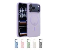 Belkin SheerForce Grip Funda iPhone 17 Pro MAX Compatible con MagSafe, Ultrafina, Bandas Laterales Antideslizamiento, Carcasa Magnética, Transparente y Resistente a los Golpes para iPhone - Lila