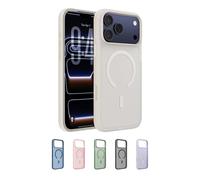 Belkin SheerForce Grip Funda iPhone 17 Pro MAX Compatible con MagSafe, Ultrafina, Bandas Laterales Antideslizamiento, Carcasa Magnética, Transparente y Resistente a los Golpes para iPhone - Arena